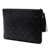 Chanel Large Quilted Lambskin Double Stitch Tassel O Case Clutch Secondhand