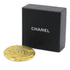 Chanel CC Gold Plated Medallion Brooch Secondhand
