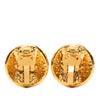 Chanel CC Gold Plated Button Clip On Earrings Secondhand