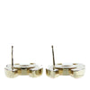 Chanel CC Enamel and Gold Plated Push Back Earrings Secondhand
