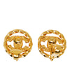Secondhand Chanel CC Gold Plated Strass Clip On Earrings