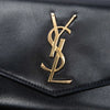 Saint Laurent Smooth Shiny Calfskin Monogram Uptown Clutch Secondhand