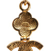 Chanel CC Gold Plated Double Chain Clover Pendant Necklace Secondhand