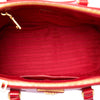 Prada Small Saffiano Vernice Galleria Double Zip Satchel Secondhand