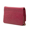 Chanel CC Embossed Lambskin Camellia Wallet On Chain Secondhand