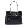 Dior Large Patent Cannage Lady Dior Soft Shopping Tote Secondhand