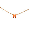Hermès Gold Plated Enamel Mini Pop H Pendant Necklace Secondhand
