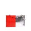 Fendi Bicolor Metallic Leather Grande Clutch with Chain Secondhand