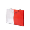 Fendi Bicolor Metallic Leather Grande Clutch with Chain Secondhand