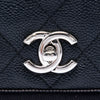 Chanel CC Bicolor Quilted Caviar and Grosgrain Top Handle Flap Secondhand