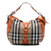 Burberry Medium House Check Canvas Ashwood Hobo Secondhand