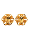Chanel Gold Plated Faux Pearl Wavy Clip On Earrings Secondhand