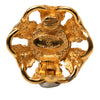 Chanel Gold Plated Faux Pearl Wavy Clip On Earrings Secondhand