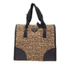 Prada Vitello Trimmed Tweed Flat Handbag Secondhand