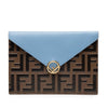 Fendi Zucca Embossed Leather Envelope Clutch Secondhand