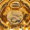 Chanel Gold Plated Rhinestones Round Clip on Earrings Secondhand
