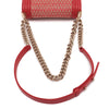 Secondhand Chanel Small Straw and Lambskin Boy Flap