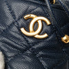 Chanel Mini Quilted Caviar Medallion Charms Drawstring Bucket Bag Secondhand