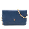 Prada Saffiano Wallet On Chain Secondhand