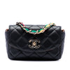 Chanel Mini Quilted Lambskin Cocovado Ribbon Chain Flap Secondhand