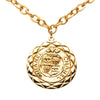 Chanel CC Gold Plated Medallion Lion Crest Pendant Necklace Secondhand