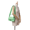Fendi Zucca Embossed Stitched Leather Baguette Satchel Secondhand