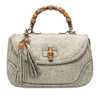 Gucci Large Speckled Leather New Bamboo Top Handle Bag Secondhand