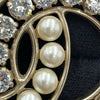 Chanel Gold Plated Faux Pearls and Crystals CC Pendant Necklace Secondhand