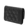 Secondhand Chanel Quilted Caviar Boy Flap Card Holder