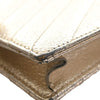 Saint Laurent Metallic Crackled Chevron Calfskin Monogram Envelope Chain Wallet Secondhand
