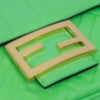 Fendi Zucca Embossed Leather Chain Midi Baguette Secondhand