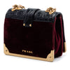 Prada Micro Croc Embossed Leather Trimmed Velluto Cahier Crossbody Secondhand