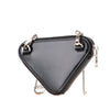 Prada Mini Spazzolato Leather Triangle Chain Crossbody Secondhand