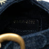 Dior Micro Denim Embroidered Saddle Bag Secondhand
