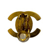 Chanel CC Gold Plated Turn Lock Clip on Earrings Secondhand