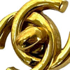 Chanel CC Gold Plated Turn Lock Clip on Earrings Secondhand