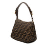 Fendi Zucca Canvas Double Flap Shoulder Bag Secondhand