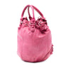 Secondhand Balenciaga Lambskin Motocross Giant Brogues Pompon Bucket Bag