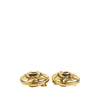 Chanel CC Gold Plated Quilted Button Clip On Earrings Secondhand