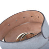 Secondhand Gucci Metallic Silver Leather Interlocking G Buckle Belt - '00s