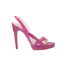 Secondhand Casadei Fuchsia Leather Platform Slingback Sandals - '10s