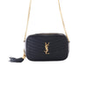 Secondhand Saint Laurent Black Matelasse Leather Mini Lou Camera Bag - '20s