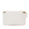 Chanel Small Quilted Patent Coco Heart Charms Vanity Case with Chain Secondhand