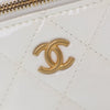 Chanel Small Quilted Patent Coco Heart Charms Vanity Case with Chain Secondhand