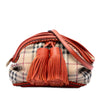 Burberry Prorsum Haymarket Check Coated Canvas Brogue Tassel Crossbody Secondhand