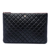 Secondhand Chanel Large Quilted Lambskin O Case Clutch