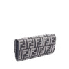 Fendi Denim Effect FF Jacquard Baguette Continental Wallet With Chain Secondhand