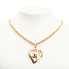 Chanel CC Gold Plated Heart Pendant Necklace Secondhand