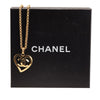 Chanel CC Gold Plated Heart Pendant Necklace Secondhand