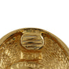 Chanel CC Quilted Gold Plated Round Clip On Earrings Secondhand